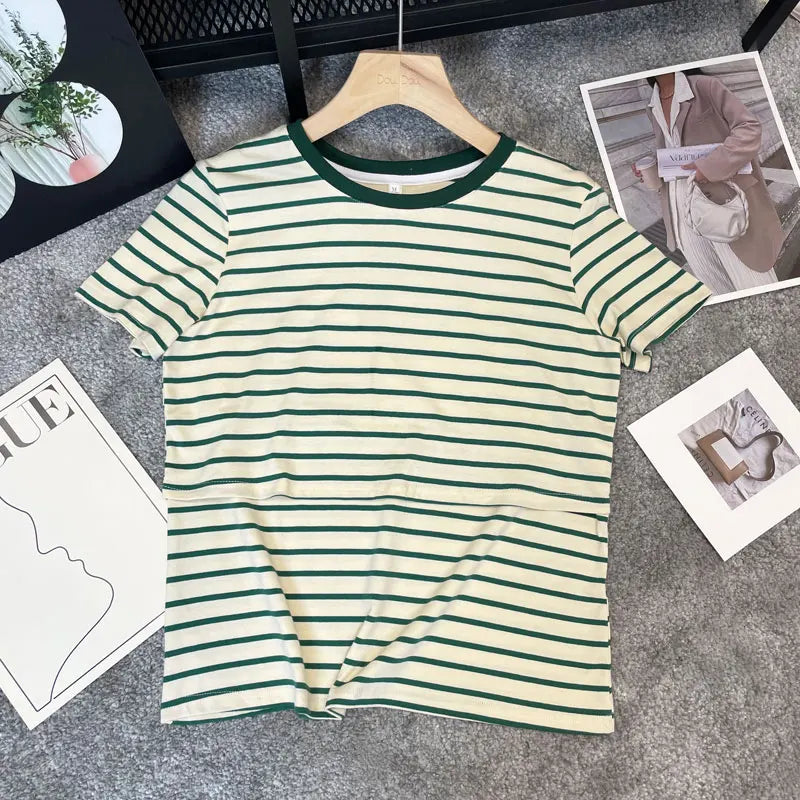 T-shirt Maternité & Allaitement Rayé