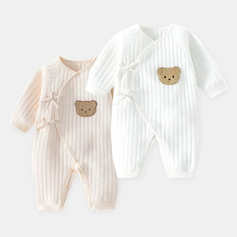 Combinaison Bébé Motif Ours et Bonnet