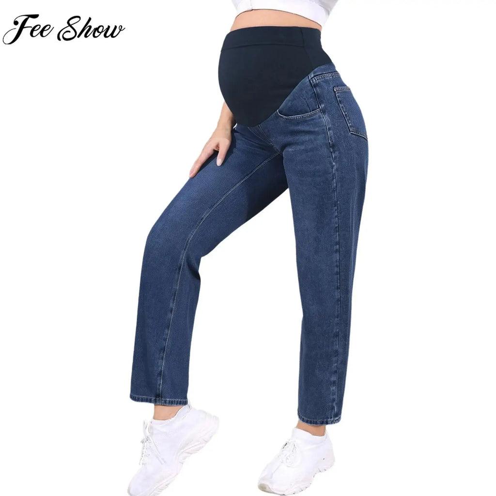 Jean Maternité Large – Taille Haute Ajustable & Maintien Ventre