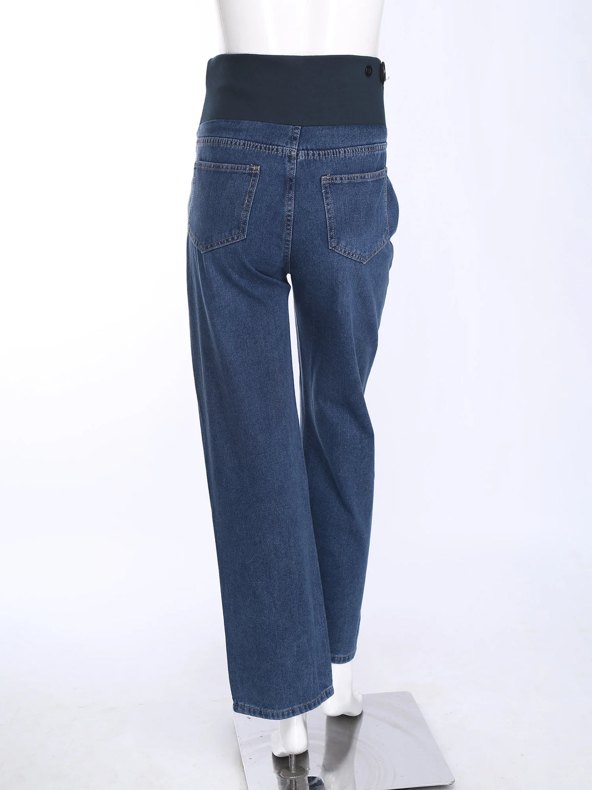 Jean Maternité Large – Taille Haute Ajustable & Maintien Ventre