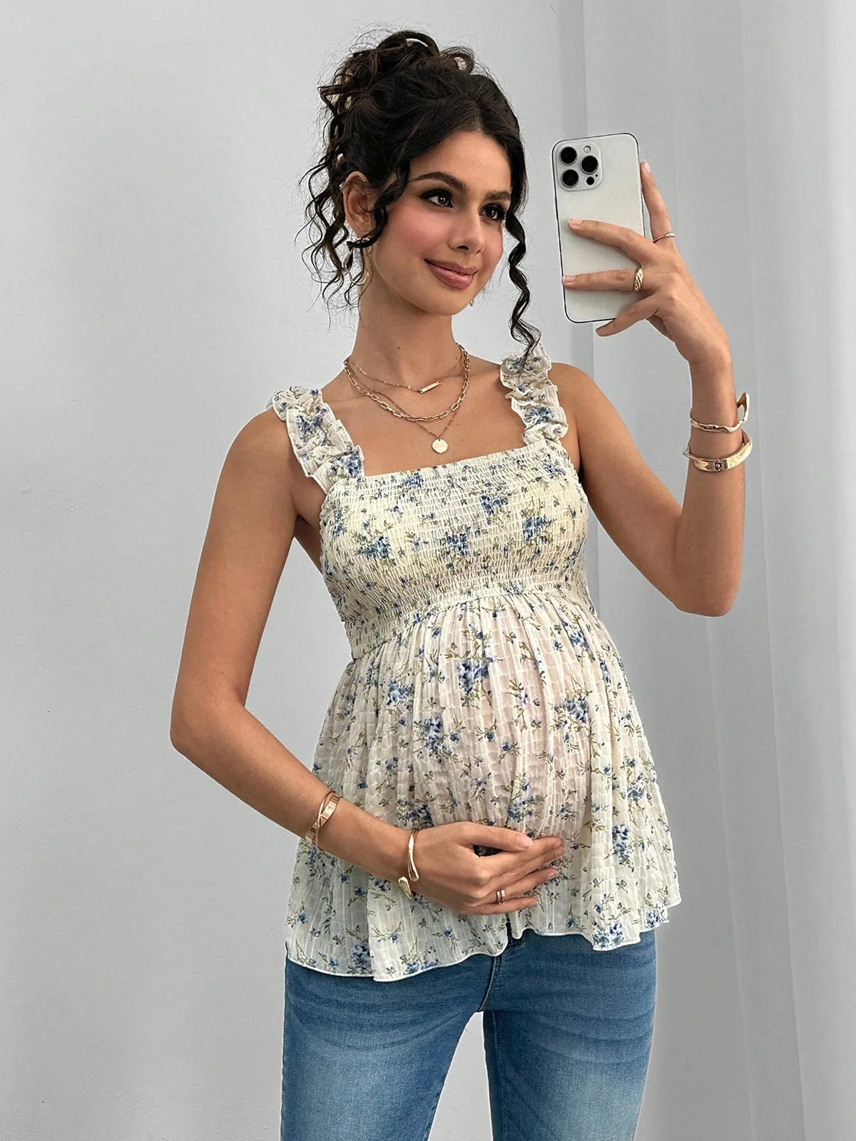 Top Maternité Imprimé Floral