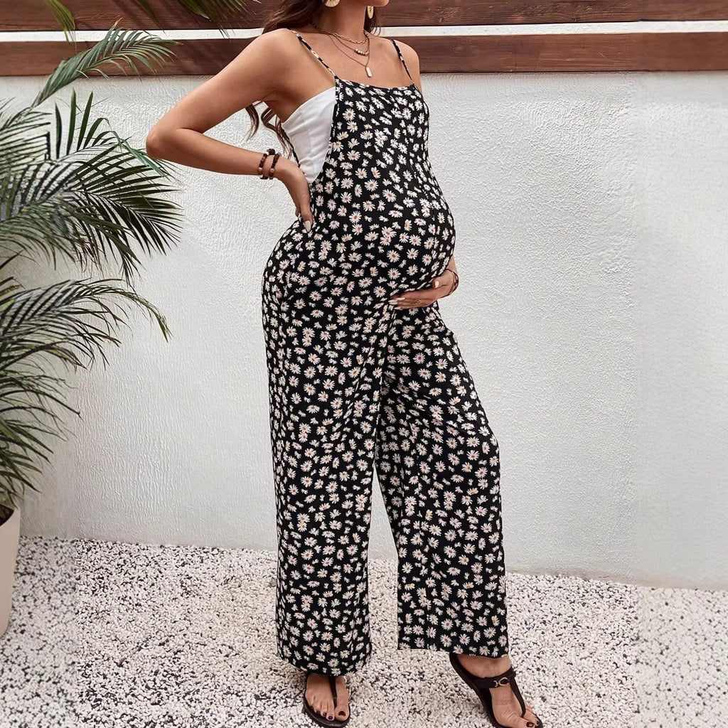Pantalon Maternité Style Bohème – Imprimé Floral, Coupe Loose