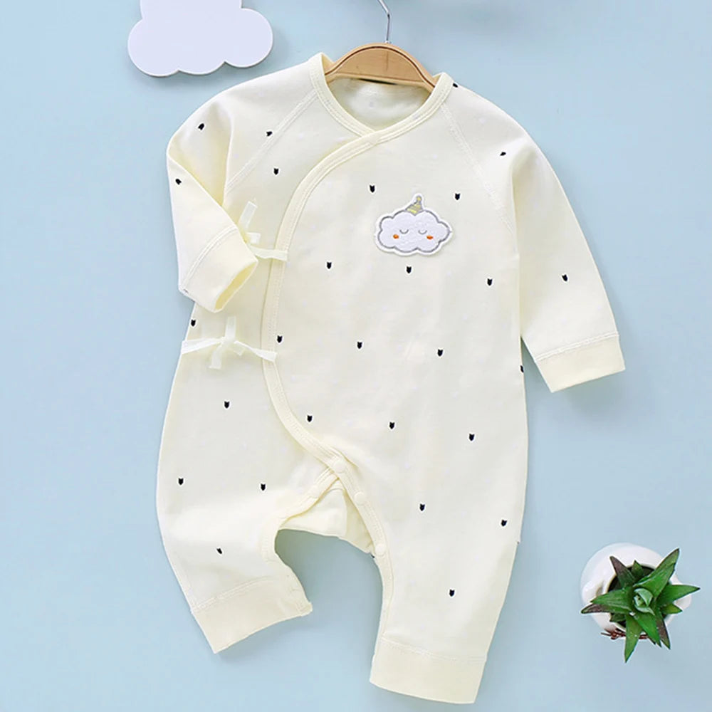 Grenouillère à Manches Longues en Coton pour Bébé