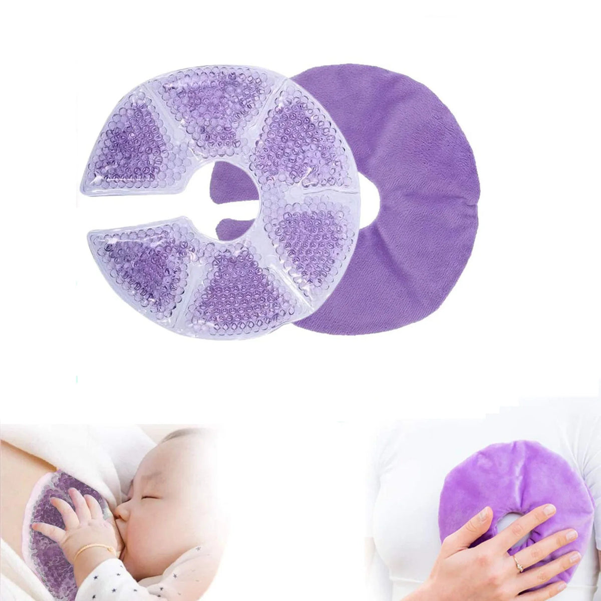 Coussinets d'Allaitement Chaud/Froid en Gel – Soulagement et Récupération Post-Partum