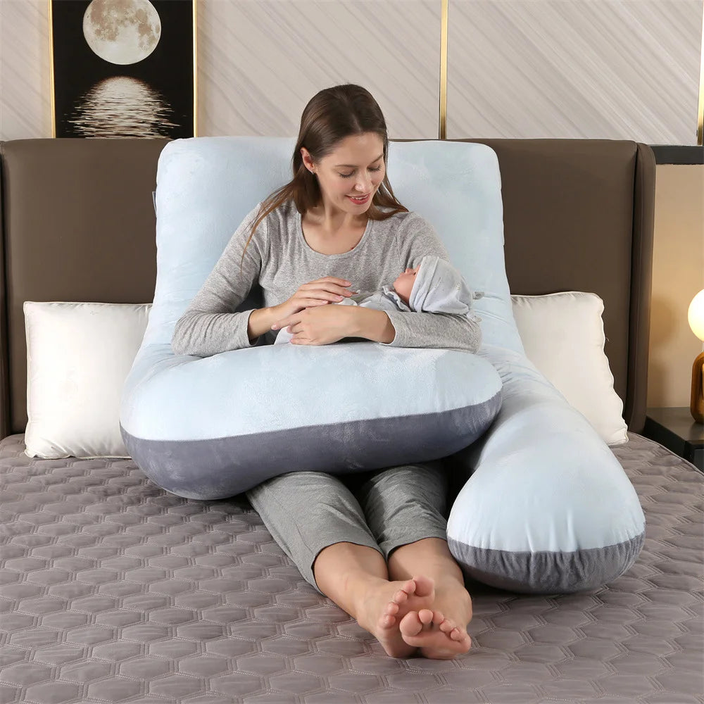 Oreiller de Grossesse et d'Allaitement en U – 70x130 cm