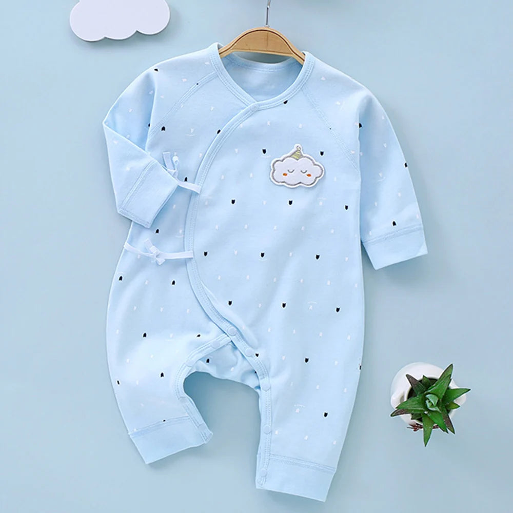 Grenouillère à Manches Longues en Coton pour Bébé
