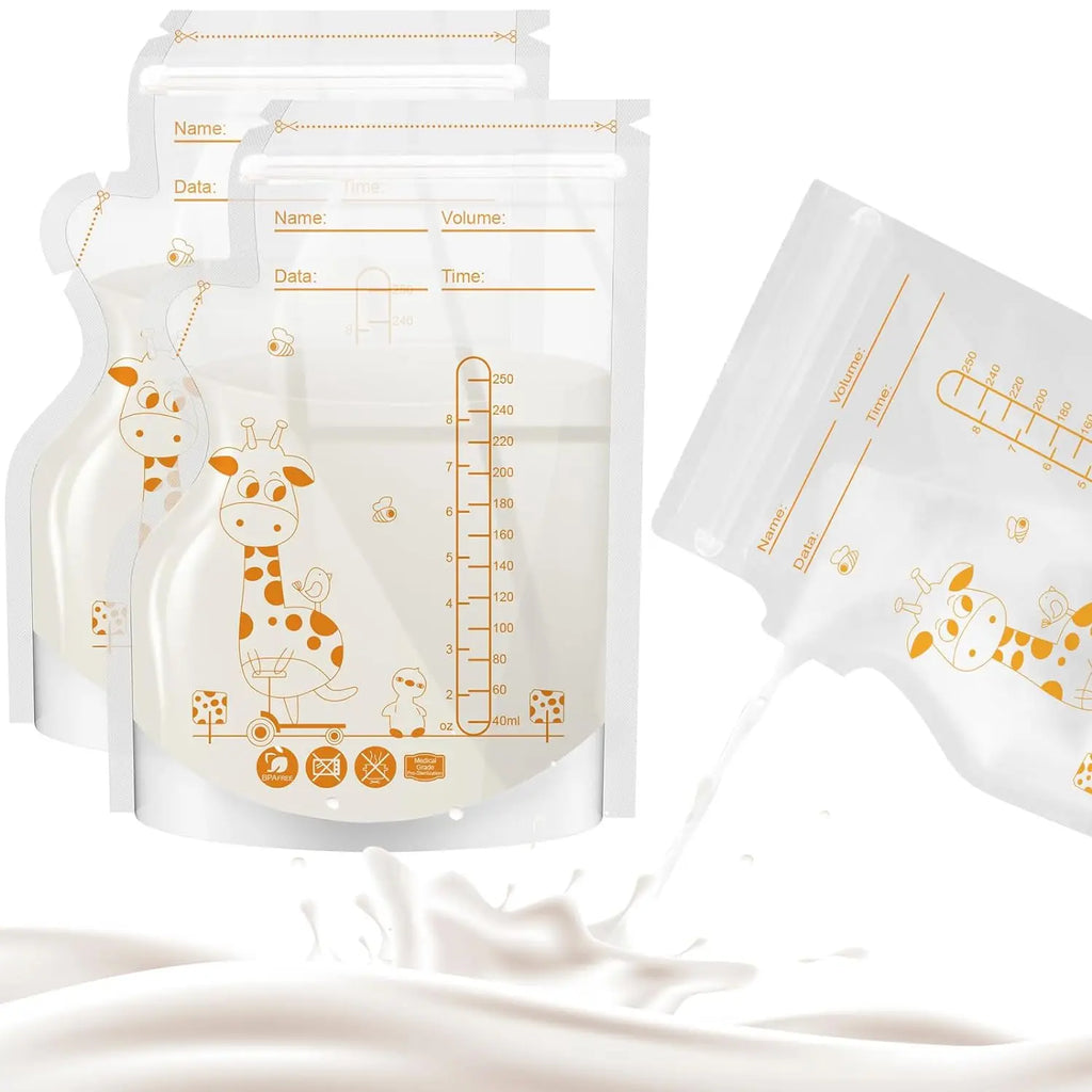 Muttermilchbeutel Giraffe – 250 ml, BPA-frei, auslaufsicher