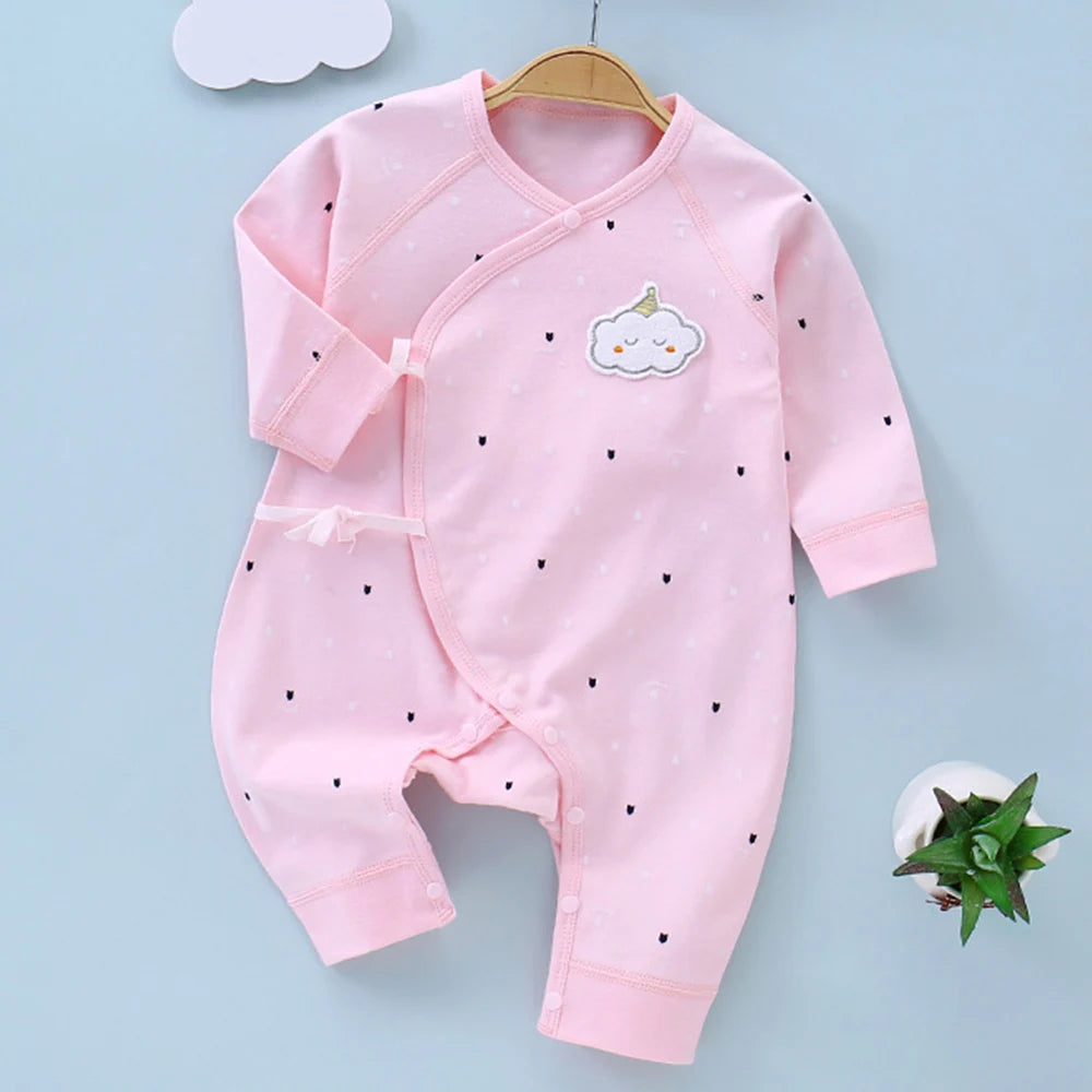 Grenouillère à Manches Longues en Coton pour Bébé