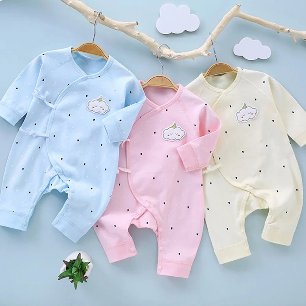 Grenouillère à Manches Longues en Coton pour Bébé